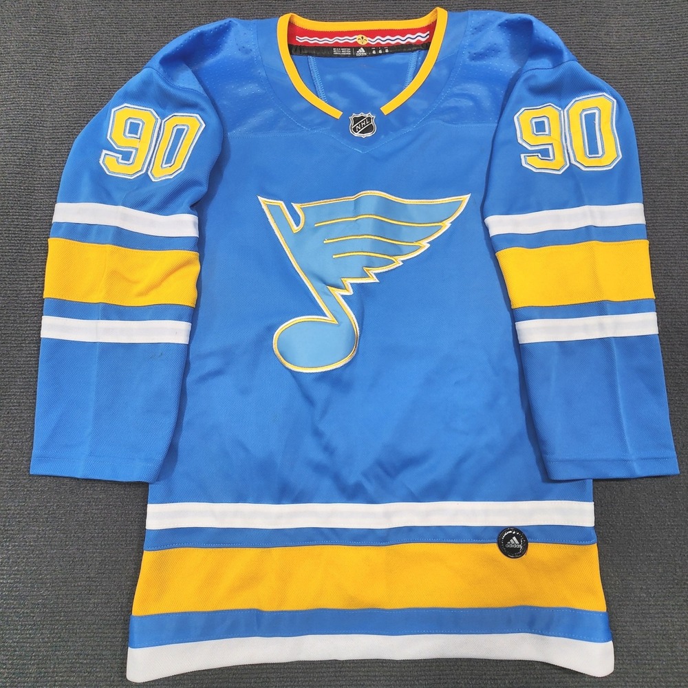 Adidas St Louis Blues Hockey Jersey Men Sz 46 Blue O'Reilly 90 Climalite NHL